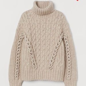 Cable-knit Turtleneck Sweater